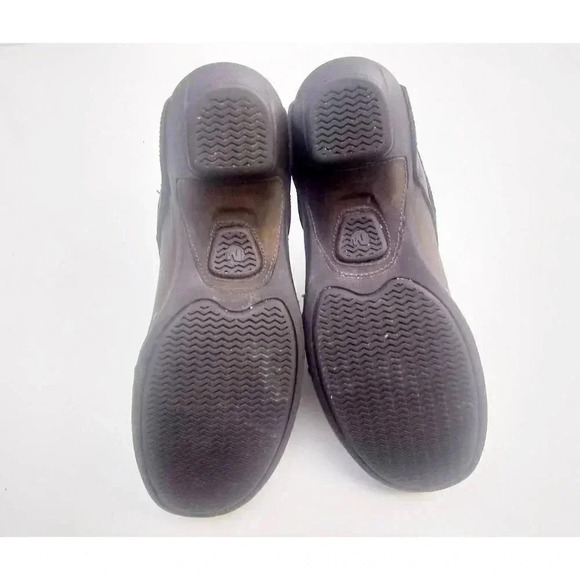 Merrell Womens Luxe Wrap Clog Mule Shoes Brown Black Leather Slip On Studded 9 - Picture 2 of 9